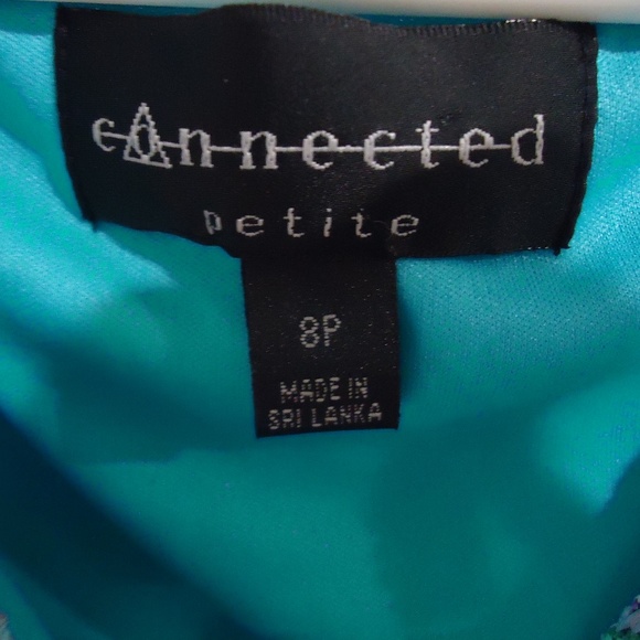 Connected Dress Women 8P Blue Multicolor Petite - Picture 3 of 5